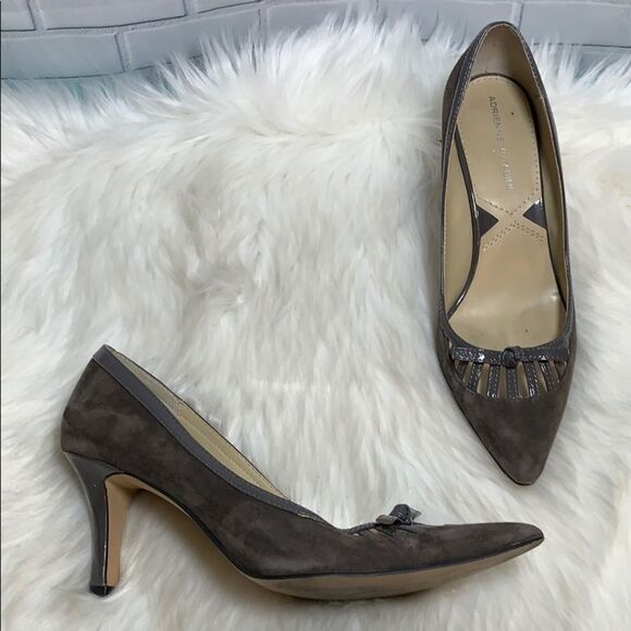Adrienne Vittadini Jaclyn Brown Suede Heel Sz 8.5 - Picture 1 of 6